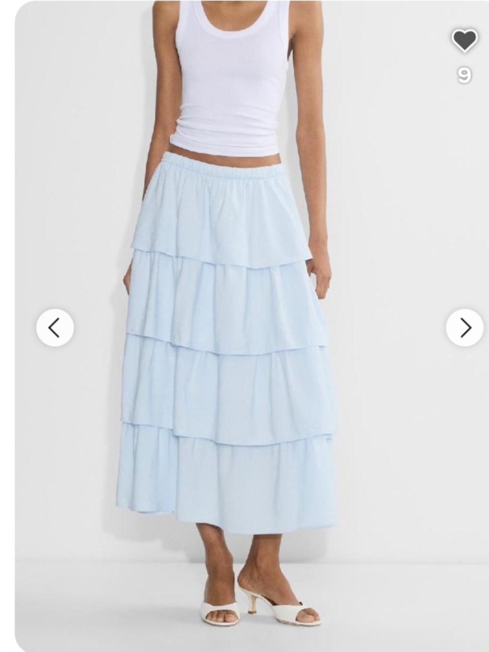 Aritzia ruffle maxi skirt